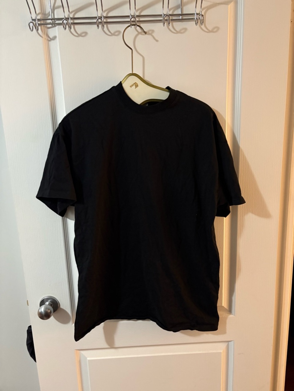 H&M Black Oversized T-Shirt Short Sleeve Crew Neck Size Medium